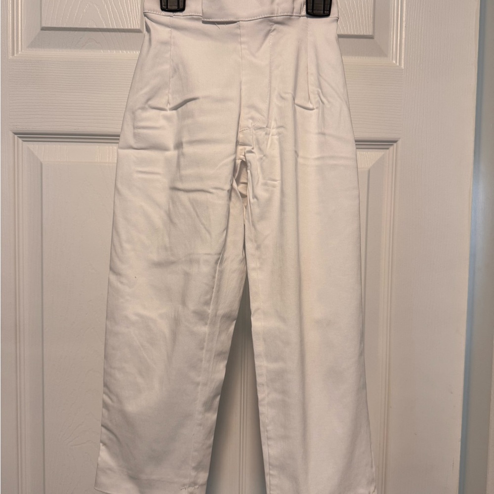 Weissman White Dance High-Waisted Pants